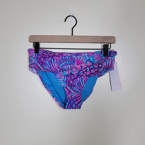 NWT Lilly Pulitzer lagoon sarong hipster bottom turquoise oasis shelleidoscope 6 - Picture 4 of 7